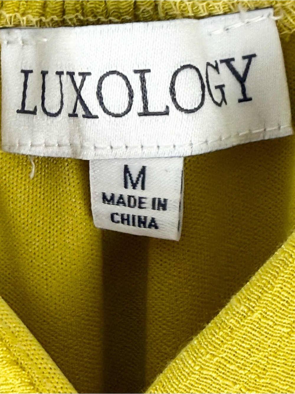 Luxology Chartreuse Criss-Cross Blouson Bodice Ruffled Skirt Summer Dress Medium - Picture 6 of 7